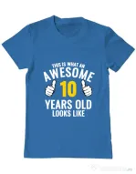 Tricou ADLER barbat Awesome birthday Albastru azuriu