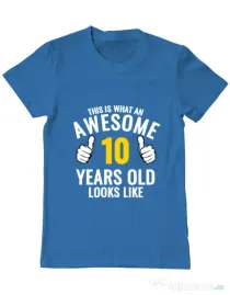 Tricou ADLER barbat Awesome birthday Albastru azuriu