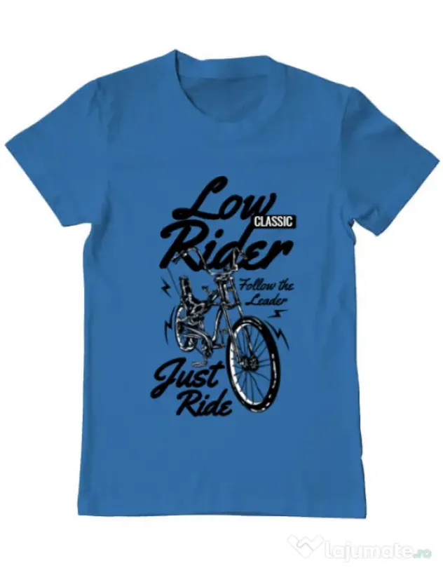 Tricou ADLER barbat Lowrider Albastru azuriu