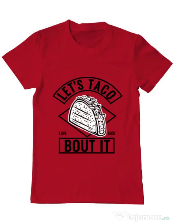 Tricou ADLER barbat Let’s taco Rosu