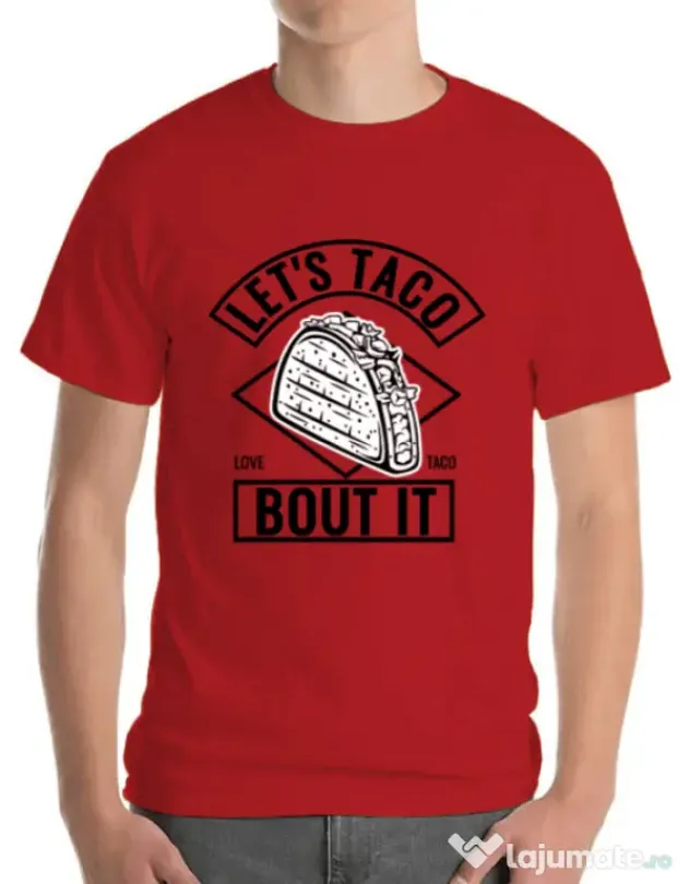 Tricou ADLER barbat Let’s taco Rosu