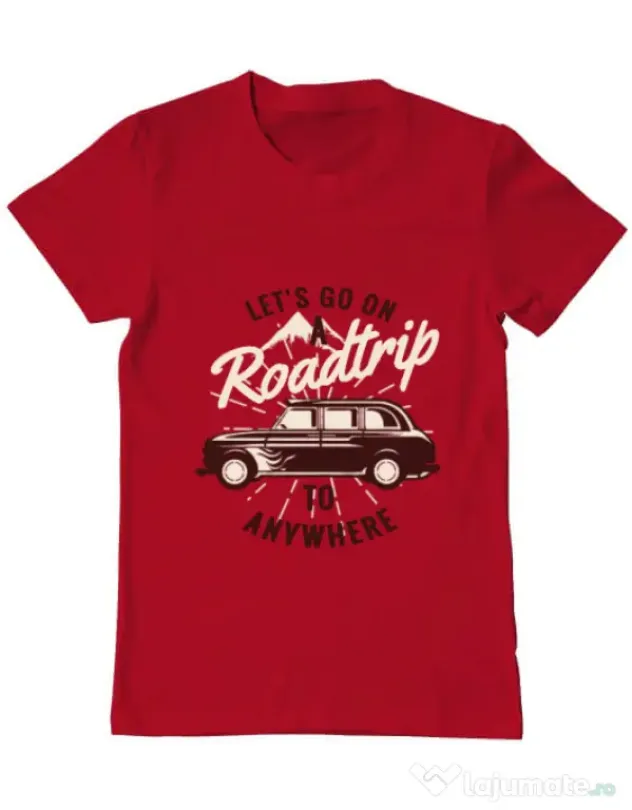 Tricou ADLER barbat Roadtrip Rosu