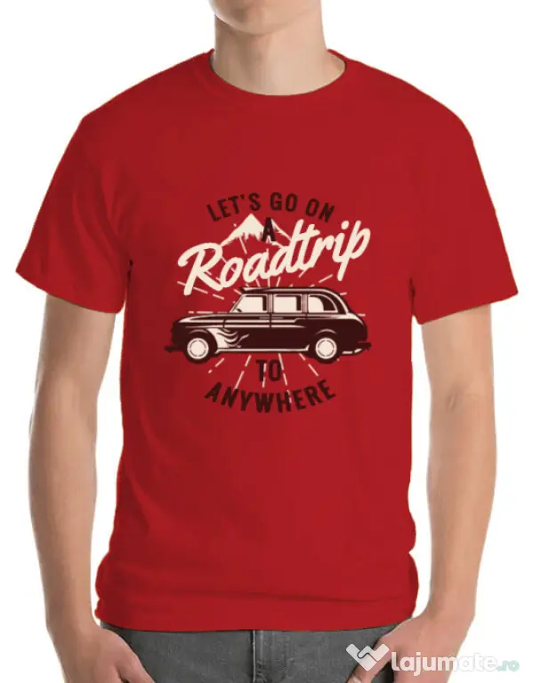Tricou ADLER barbat Roadtrip Rosu