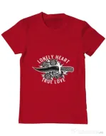 Tricou ADLER barbat Lonely heart Rosu