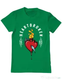 Tricou ADLER barbat Heartbroken Verde mediu