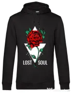 Hoodie barbat cu gluga Lost soul Negru