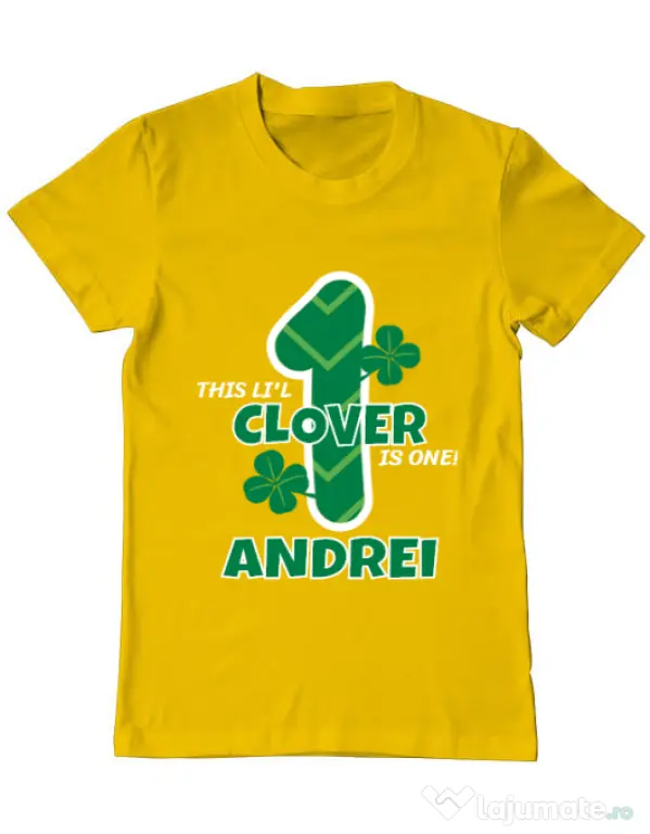 Tricou ADLER barbat Little clover Galben