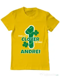 Tricou ADLER barbat Little clover Galben