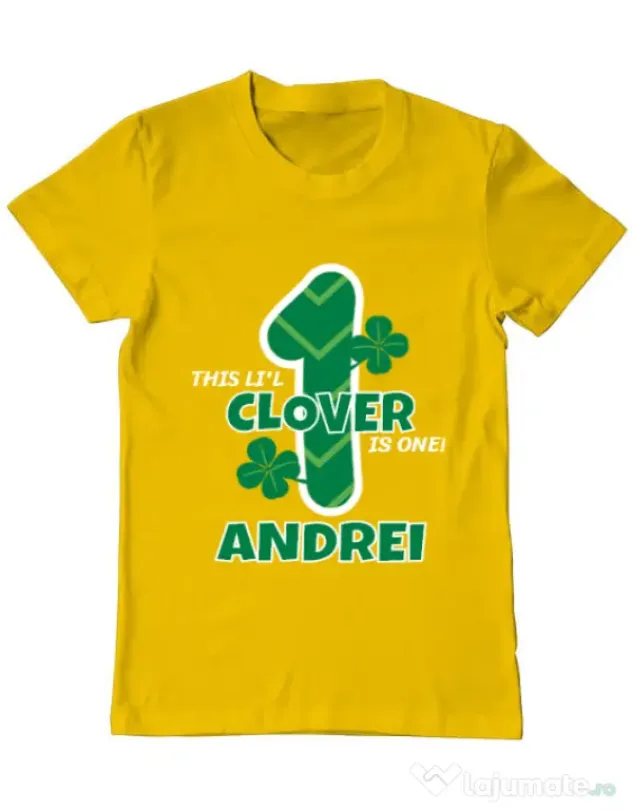 Tricou ADLER barbat Little clover Galben