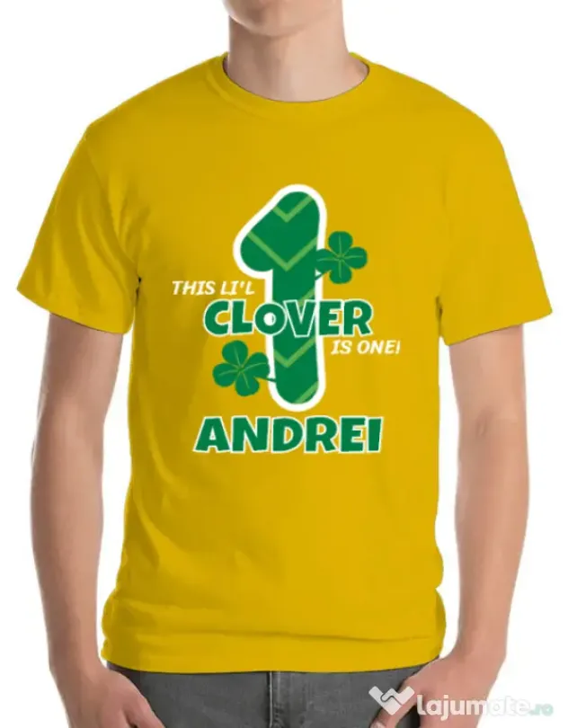 Tricou ADLER barbat Little clover Galben