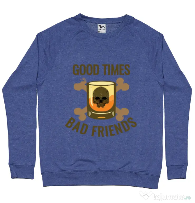 Bluza ADLER barbat Good times Albastru melanj
