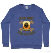 Bluza ADLER barbat Good times Albastru melanj