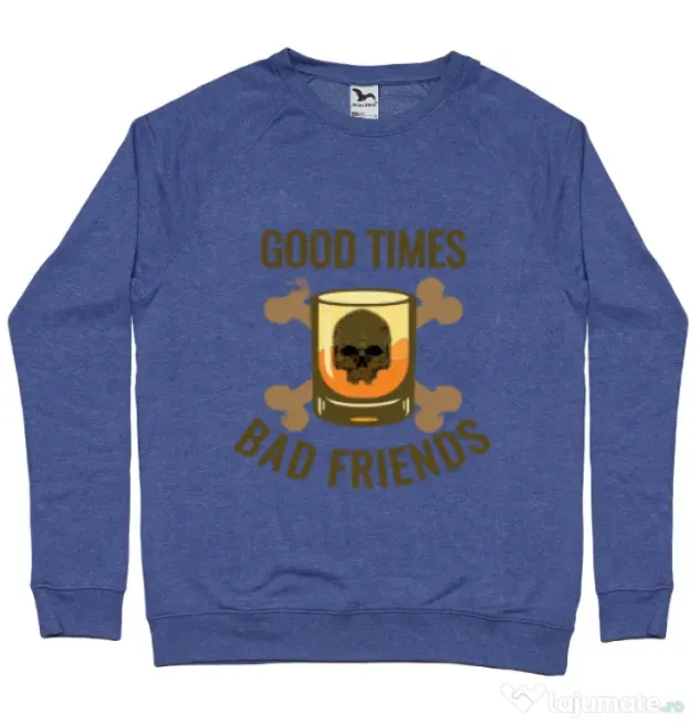 Bluza ADLER barbat Good times Albastru melanj