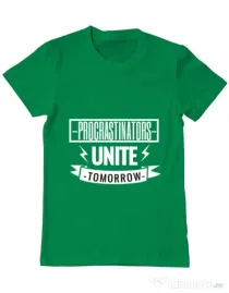 Tricou ADLER barbat Procrastinators Verde mediu