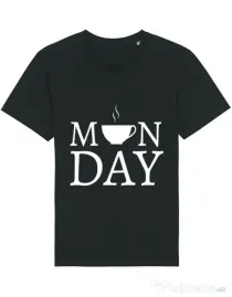 Tricou STANLEY STELLA barbat Monday coffee Negru