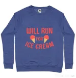Bluza ADLER barbat Running for ice cream Albastru melanj