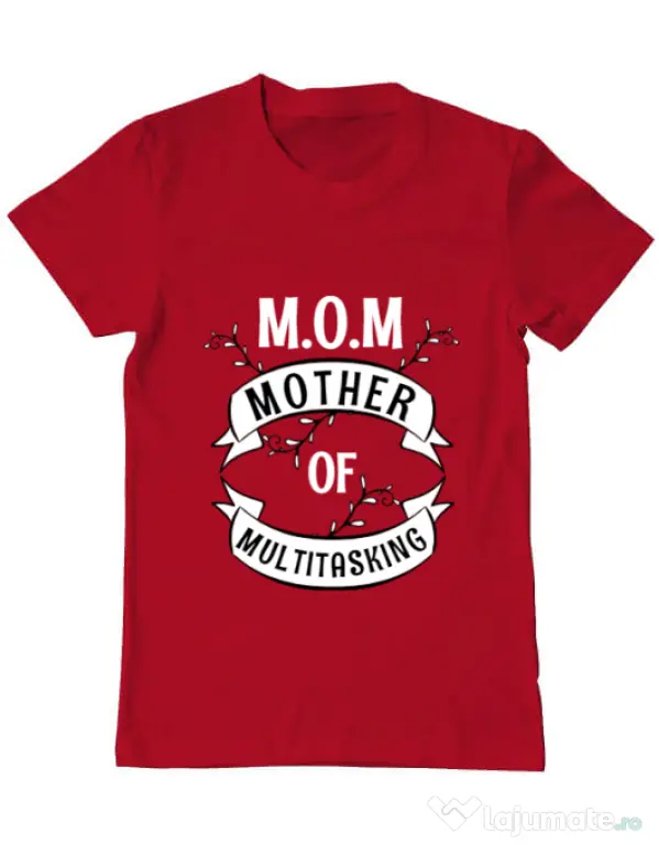 Tricou ADLER barbat Mother of multitasking Rosu