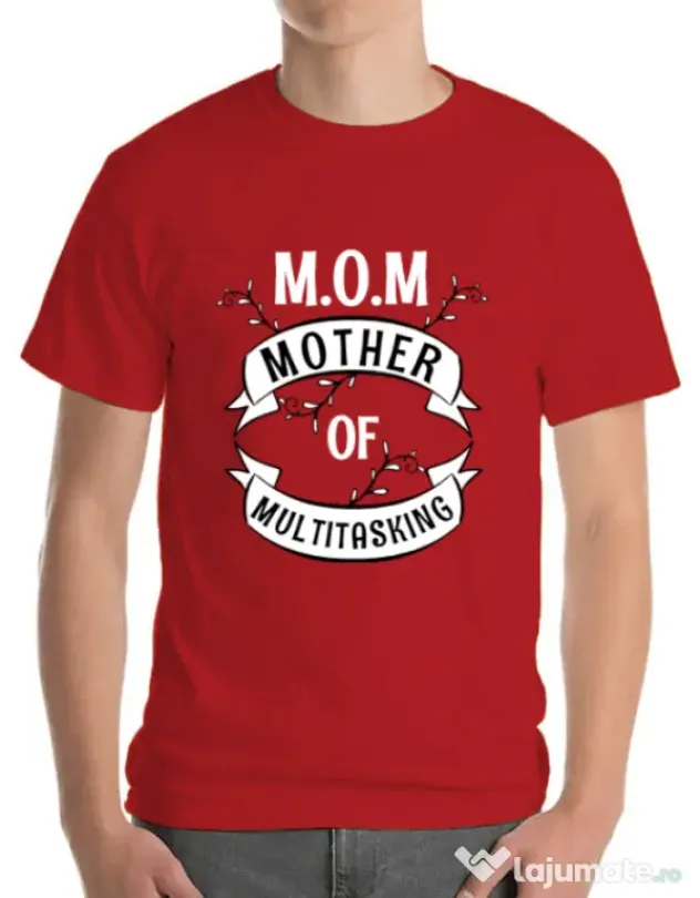 Tricou ADLER barbat Mother of multitasking Rosu