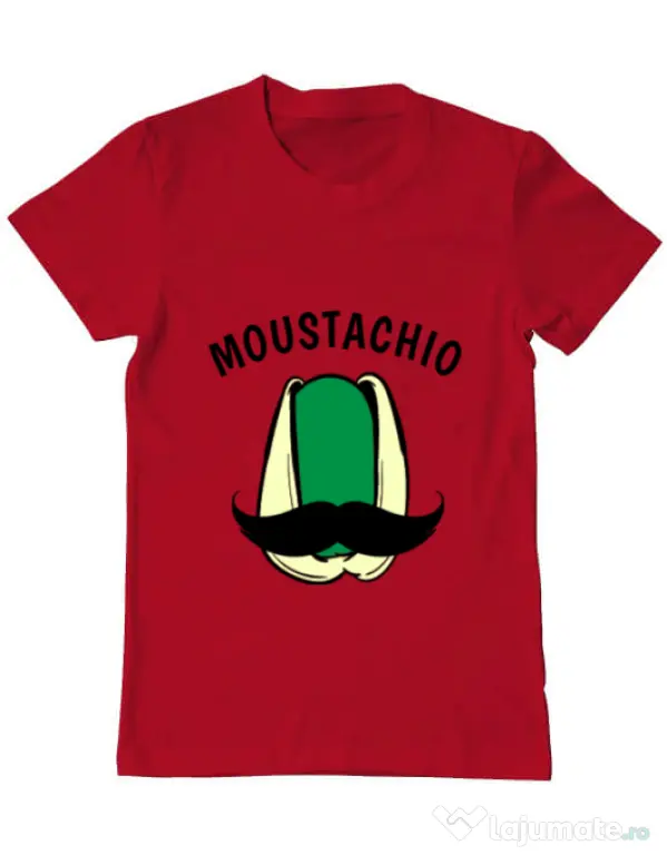 Tricou ADLER barbat Moustachio Rosu