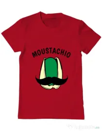 Tricou ADLER barbat Moustachio Rosu