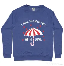 Bluza ADLER barbat Raining love Albastru melanj