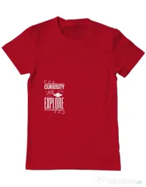 Tricou ADLER barbat Curiosity Rosu