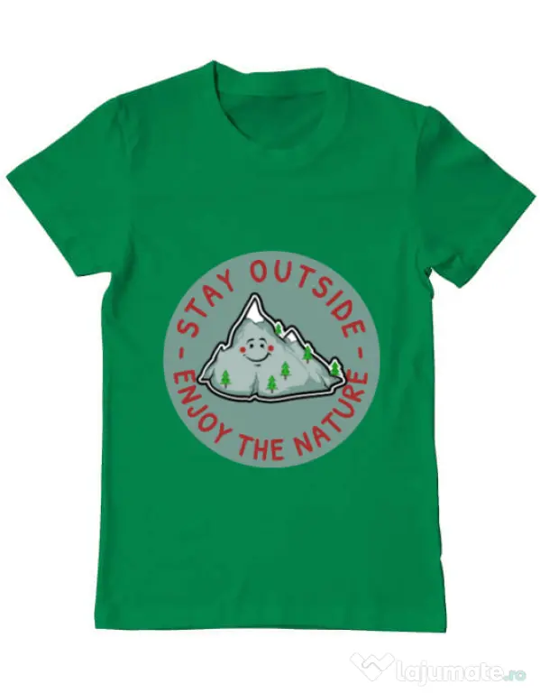 Tricou ADLER barbat Stay outside Verde mediu