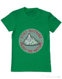 Tricou ADLER barbat Stay outside Verde mediu