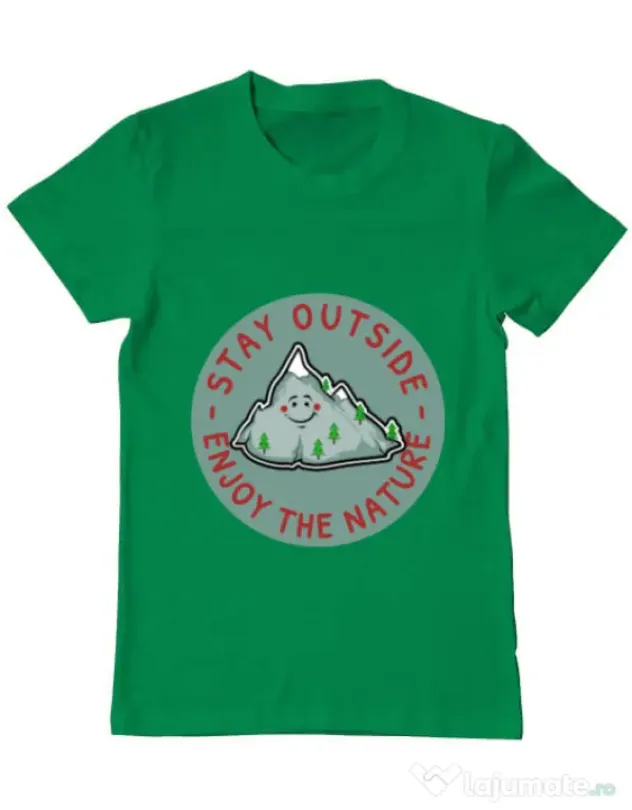 Tricou ADLER barbat Stay outside Verde mediu
