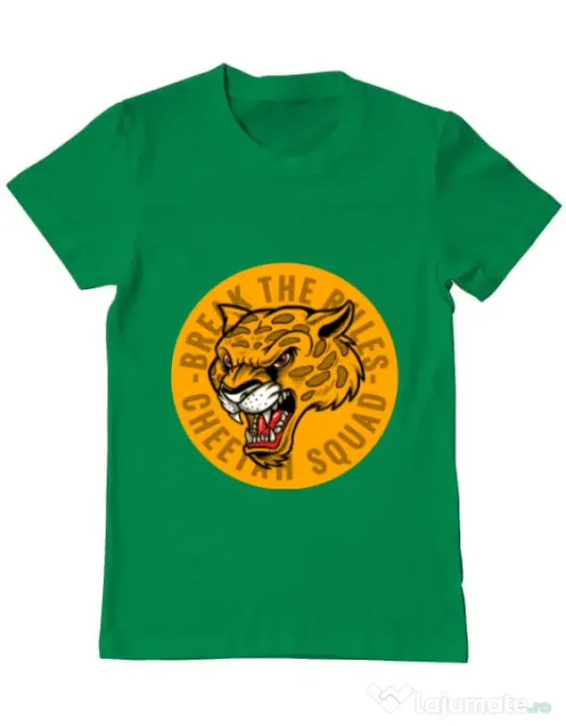 Tricou ADLER barbat Break the rules Verde mediu