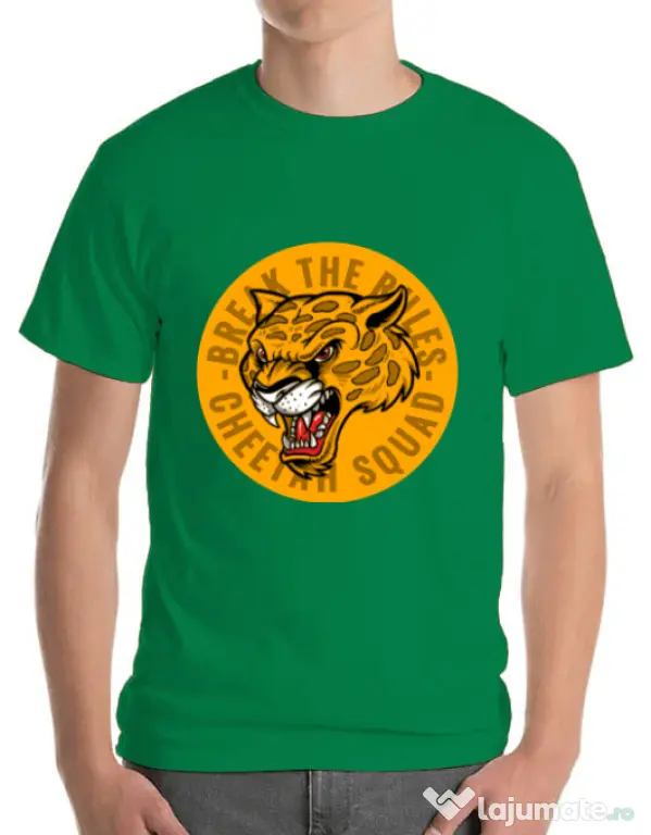 Tricou ADLER barbat Break the rules Verde mediu