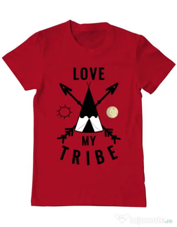 Tricou ADLER barbat Love my tribe Rosu
