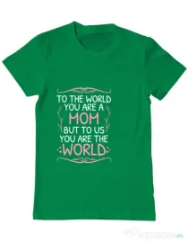 Tricou ADLER barbat You are the world Verde mediu