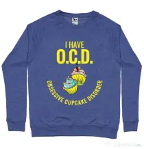 Bluza ADLER barbat Obsessive cupcake disorder Albastru melanj