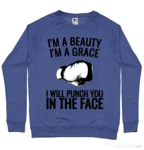Bluza ADLER barbat I am a grace Albastru melanj