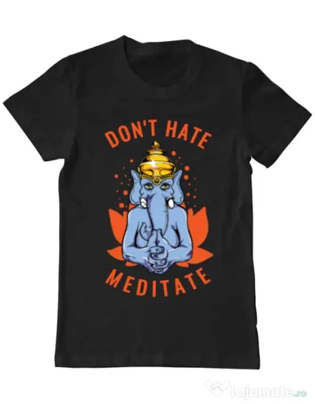 Tricou ADLER barbat Don’t hate Negru