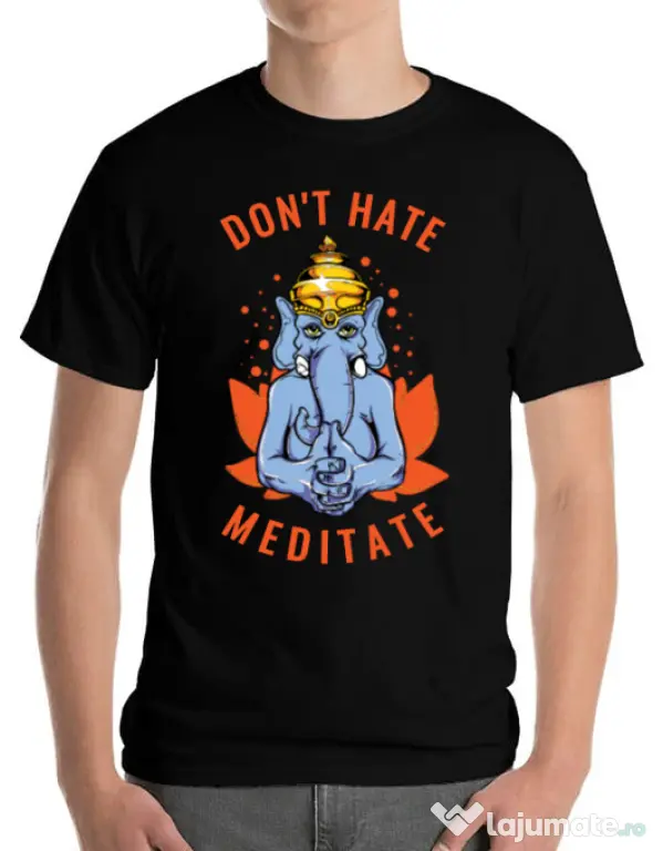 Tricou ADLER barbat Don’t hate Negru