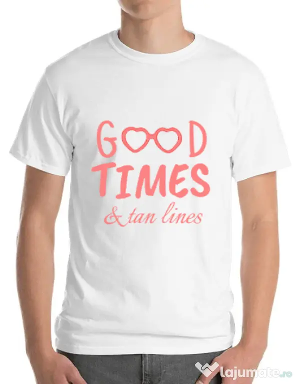 Tricou ADLER barbat Tan lines Alb