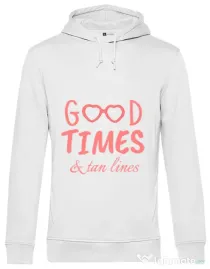 Hoodie barbat cu gluga Tan lines Alb