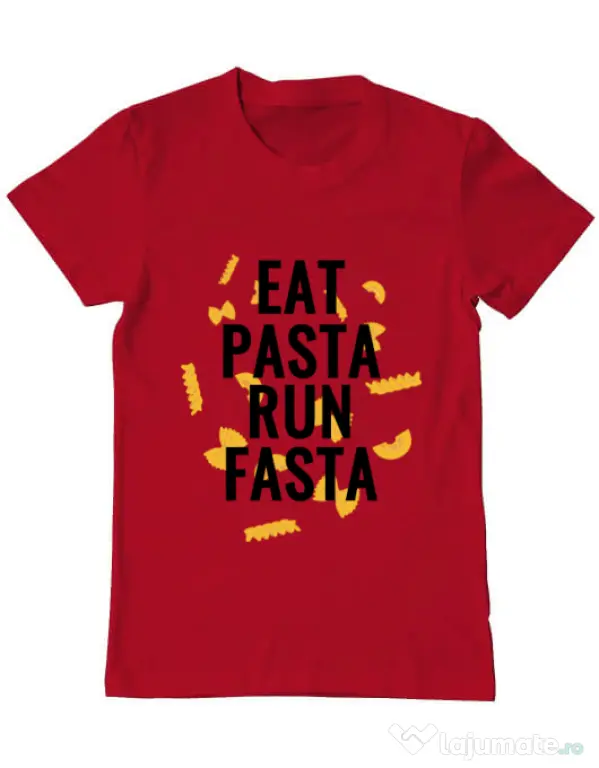 Tricou ADLER barbat Eat pasta Rosu