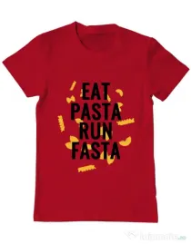 Tricou ADLER barbat Eat pasta Rosu