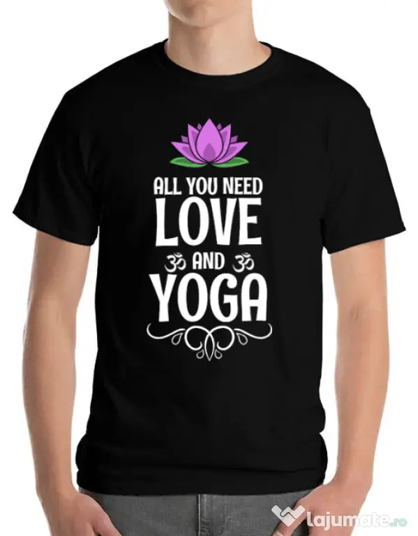Tricou ADLER barbat Love and yoga Negru