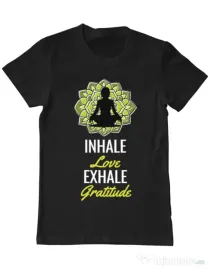 Tricou ADLER barbat Inhale love Negru