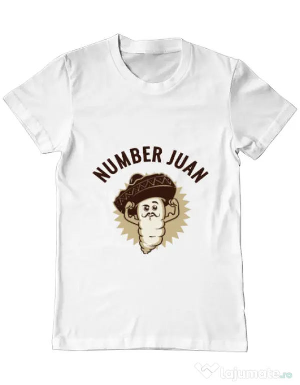 Tricou ADLER barbat Number Juan Alb