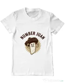 Tricou ADLER barbat Number Juan Alb