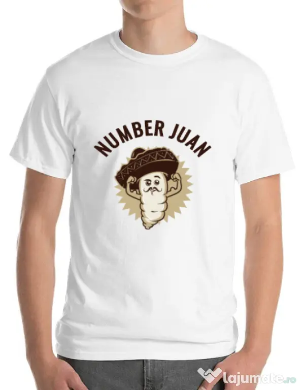 Tricou ADLER barbat Number Juan Alb