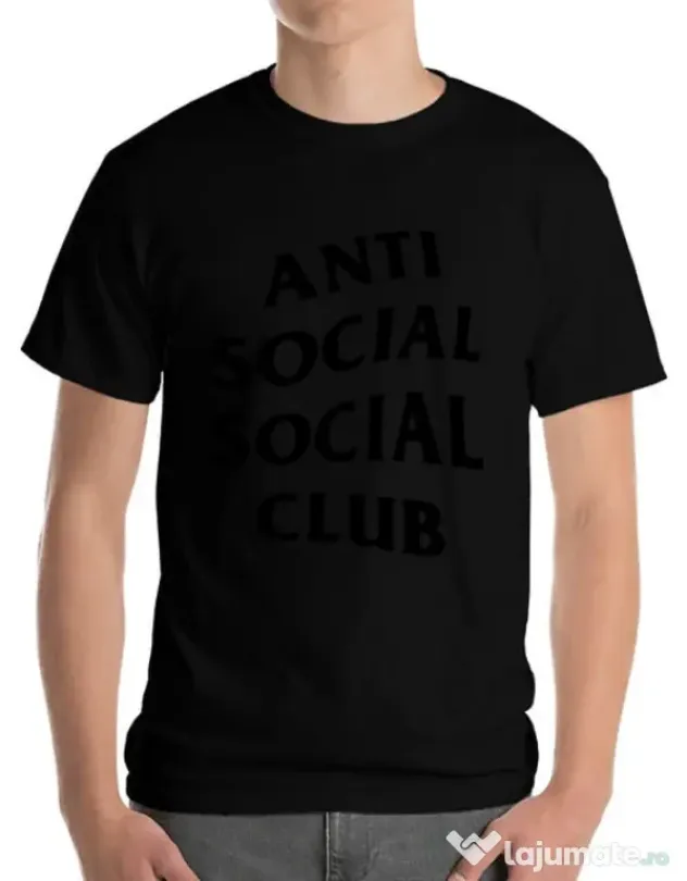 Tricou ADLER barbat Anti social Club Negru