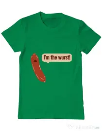 Tricou ADLER barbat I’m the wurst Verde mediu