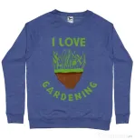 Bluza ADLER barbat I love gardening Albastru melanj