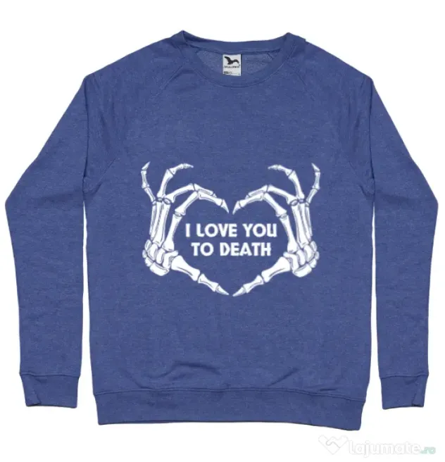 Bluza ADLER barbat Love you to death Albastru melanj